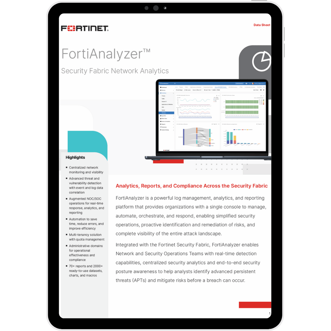 FortiAnalyzer Download Datasheet - VST ECS